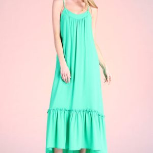 Ruffle Cami Ankle Maxi