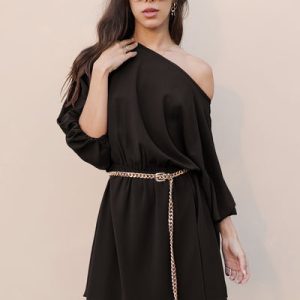 Boat Neck Dolman Dress