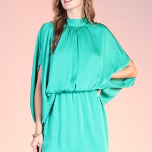 Mock Neck Mini Dress