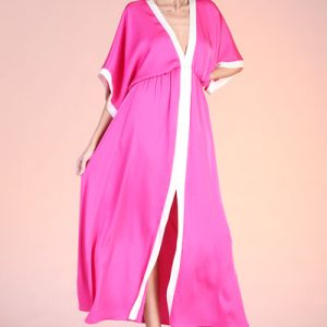 Contrast Band Maxi Dress