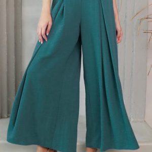 Pleated Wide Leg Pants